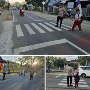 Polisi Hadir Awali Hari dengan Senyum, Sapa, Salam dan Pengamanan Tertib Lalu Lintas.