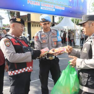 Jaga Stamina Personel, Polres Lombok Tengah Berikan Vitamin Jelang MotoGP 2025.