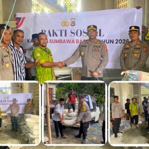Bakti sosial Kapolres Sumbawa Barat, Dukung Pembangunan Tempat Ibadah Masyarakat
