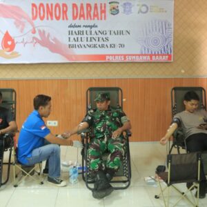 Donor Darah Warnai Peringatan HUT Lalu Lintas ke-70