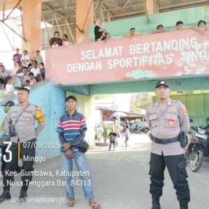 PORKAB Sepak Bola Sumbawa 2025, Polres Sumbawa Pastikan Kegiatan Aman dan Terkendali