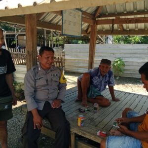 Bhabinkamtibmas Laksanakan Sambang Desa, Sampaikan Himbauan Kamtibmas