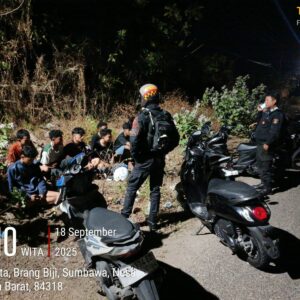 Cegah Balap Liar, Patroli Samapta Polres Sumbawa Amankan Sejumlah Pemuda di Samota