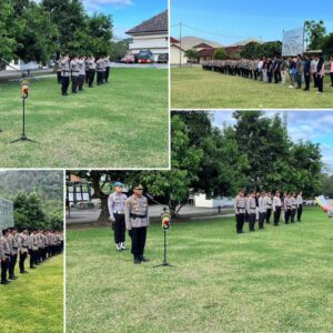 Wakapolres Sumbawa Barat Tekankan Disiplin Anggota Saat Pimpin Apel Pagi