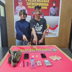 Polres Sumbawa Amankan Dua Orang Terduga Pengedar Narkoba, Sabu 2,35 Gram Disita