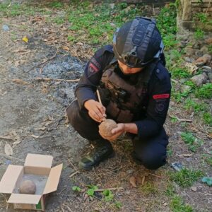 Diduga Granat, Dua Benda Mirip Peluru Meriam Kuno Ditemukan di Hutan Plampang Sumbawa