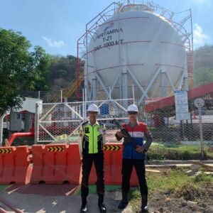 Unit Pam Obvit Sat Samapta Polres Bima Kota Amankan Objek Vital PT Pertamina Patra Niaga Integrated Terminal Bima