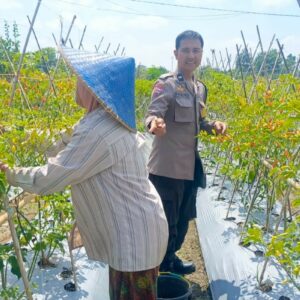 Bhabinkamtibmas Desa Perampuan Dorong Warga Karang Bayan Manfaatkan Lahan Bergizi