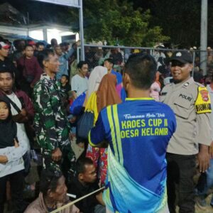 Pengamanan Grand Final Turnamen Voli “Kades Cup II” Desa Kelanir Berjalan Sukses