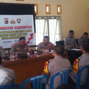 Wujudkan Polri Presisi, Polres Bima Kota Gelar Latkatpuan Teknis Pengemban Strategi Polmas