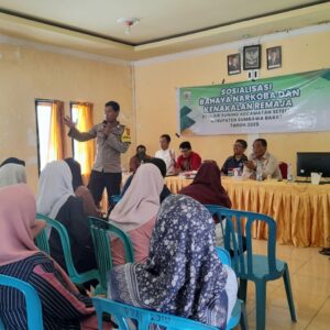 Jajaran Polres Sumbawa Barat Sosialisasi Bahaya Narkoba Dan Upaya Pencegahan