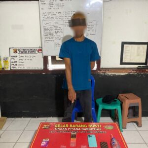 SATRESNARKOBA POLRES DOMPU RINGKUS PENGEDAR SABU DI DESA MATUA