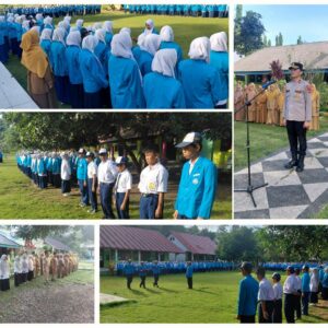 Polsek Maluk Melaksanakan Sosialisasi SMA Kemala Taruna Bhayangkara di SMPN 1 Maluk