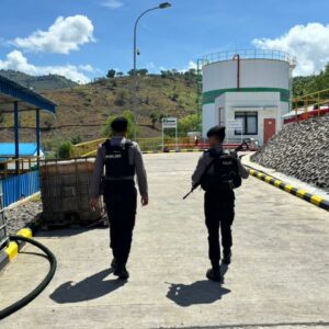 Unit Pamobvit Sat Samapta Polres Bima Kota Lakukan Pengamanan Objek Vital PLTMG Bonto Bima