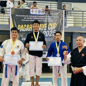 Personel Polres Loteng Ukir Prestasi, Bripda Rizkiawan Juara I Kempo Se-NTB