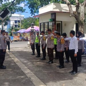 Pengamanan Sidang Perkara Tindak Pidana Pembunuhan di PN Dompu Berjalan Aman dan Kondusif