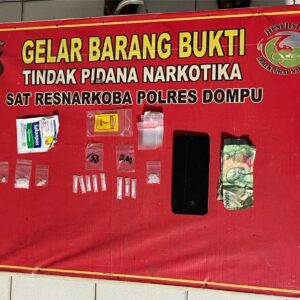 Satresnarkoba Polres Dompu Tangkap Pemuda 20 Tahun dengan Sabu 8,20 Gram di Gang Karijawa Selatan