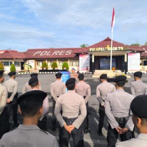 PS. Kasi Propam Polres Lotim Ingatkan Personel Samapta Sosialisasikan QR Code Yanduan Propam Polri