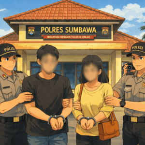 Jejak Mic Wireless Bongkar Aksi Pencurian Kios, Tim Opsnal Polres Sumbawa Ringkus Pelaku dan Penadah