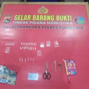 Sat Resnarkoba Polres Sumbawa Ringkus Pengedar di Tarano, 29 Poket Sabu Berhasil Diamankan