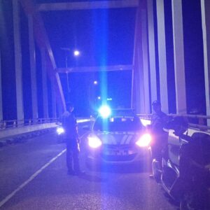 Patroli Blue Light Polsek Labuan Badas Sasar Jembatan Samota Hingga Pusat UMKM