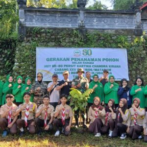 Semangat HUT Ke-80 Persit Warnai Aksi Penanaman Pohon