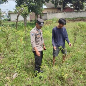 Bhabinkamtibmas Desa Paokmotong Monitoring Program Ketahanan Pangan melalui P2B