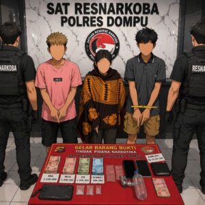 UNGKAP KASUS NARKOTIKA DI KECAMATAN KEMPO, TIGA TERDUGA PELAKU DIAMANKAN