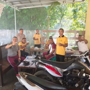 ‎ Pererat Kebersamaan, Polsek Rastim Gelar Bersih-Bersih dan Coffee Morning