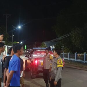 Polsek Lambu Gelar Patroli Blue Light, Antisipasi Gangguan Harkamtibmas di Malam Hari