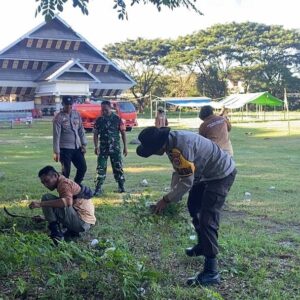 Sambut HUT Satpol PP Ke-76, Sinergitas TNI-Polri dan Satpol PP Gelar Bhakti Sosial di Taman Kerato