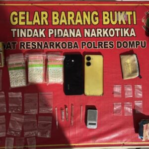 SATRESNARKOBA POLRES DOMPU UNGKAP PEREDARAN SABU DI WOJA, DUA TERDUGA PELAKU DIAMANKAN