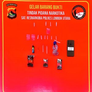 Polres Lombok Utara Tangkap Terduga Pengedar Sabu di Tanjung, 4 Poket Sabu Diamankan