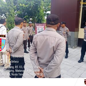 Propam Polres Lombok Utara Sosialisasikan Whistle Blowing System di Polsek Tanjung