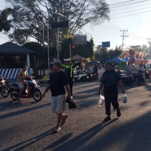 SAT LANTAS POLRES DOMPU LAKSANAKAN PENGAMANAN CAR FREE DAY, WUJUDKAN KAMSELTIBCARKLANTAS YANG AMAN DAN KONDUSIF
