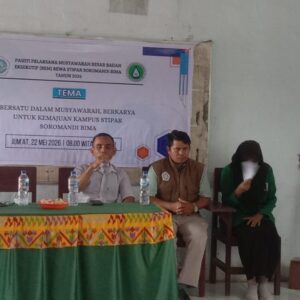 Sinergi Polri dan Pihak Kampus, Bhabinkamtibmas Polsek Soromandi Hadiri Pemilihan Ketua BEM Kampus STIPAR