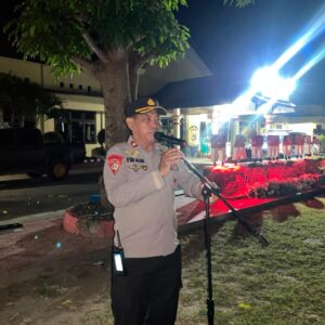 Menekan Terjadinya Potensi Guankamtibmas di Wilayah Hukumnya Polres Bima Kabupaten Terjunkan 100 Personel Gelar Patroli Rinjani Presisi
