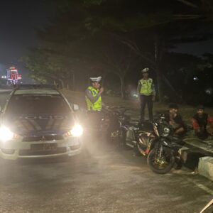 Satlantas Polres Lombok Barat Patroli Skala Besar di Jalur Bypass