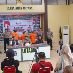 Perangi Narkoba, Polres Lombok Utara Musnahkan Barang Bukti Shabu dan Putus Jaringan Lintas Kabupaten