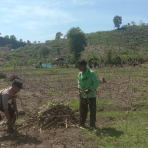 BHABINKAMTIBMAS DESA RABABAKA DORONG PETANI SIAP HADAPI MUSIM TANAM, DUKUNG KETAHANAN PANGAN DAERAH