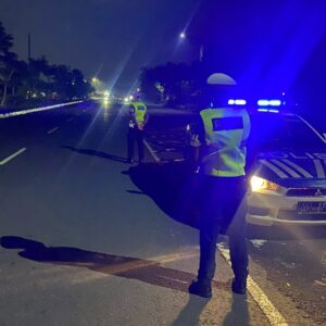 Patroli Malam Satlantas Polres Lombok Barat di Bypass BIL 2
