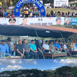 Kapolres Bima Kabupaten di Wakili Wakapolres Hadiri Turnamen Sepak bola Piala Wali Kota