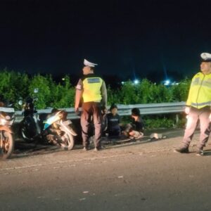 Satlantas Polres Lombok Barat Intensifkan Patroli Malam Jalur Bypass BIL 2