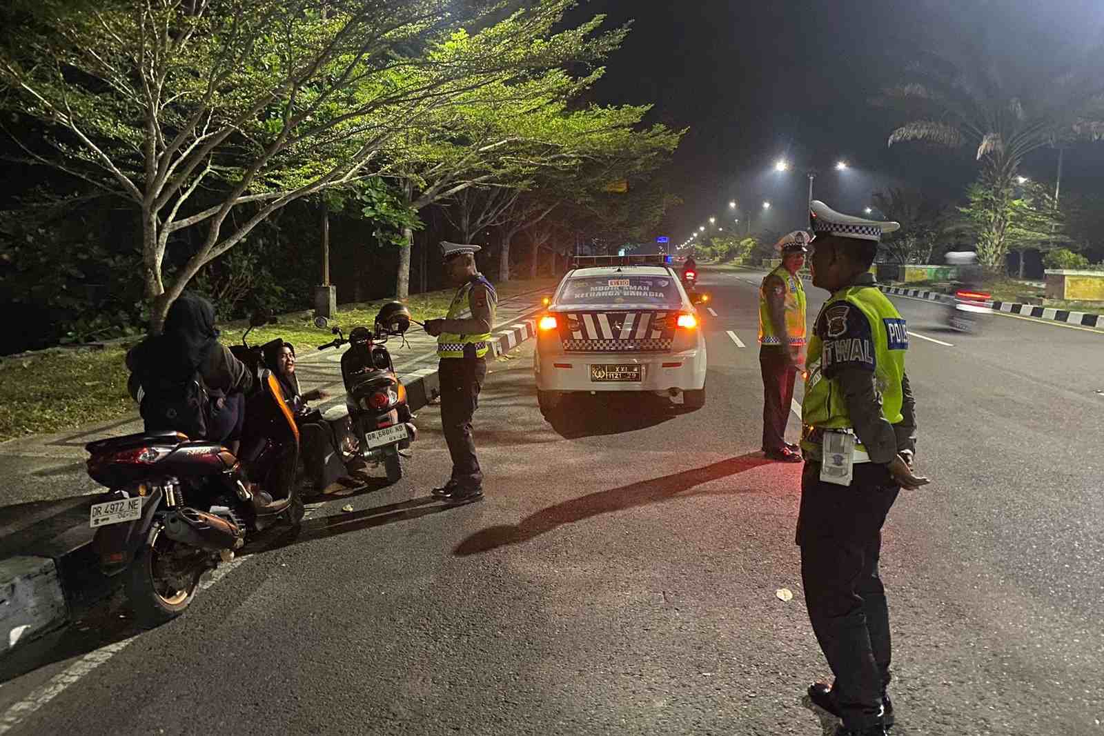 Cegah Balap Liar dan Kriminalitas, Satlantas Polres Lobar Sisir Jalur Bypass