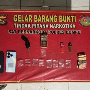 Satresnarkoba Polres Dompu Ungkap Dugaan Peredaran Sabu di Kecamatan Woja, Dua Terduga Beserta Barang Bukti Diamankan