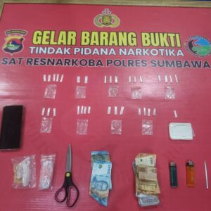 Simpan Puluhan Poket Sabu, Seorang Petani di Tarano Diringkus Tim Opsnal Sat Resnarkoba Polres Sumbawa