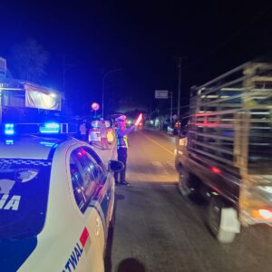 , Lampu Biru Nyala: Satlantas Lotara Kawal Jalan Raya Tanjung Sokong*