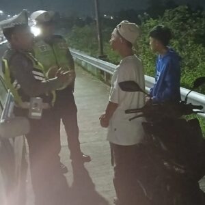 Antisipasi Balap Liar, Satlantas Polres Lombok Barat Patroli di Bypass BIL 2