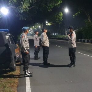 Patroli Malam Polres Lombok Barat Amankan Jalur Bypass BIL