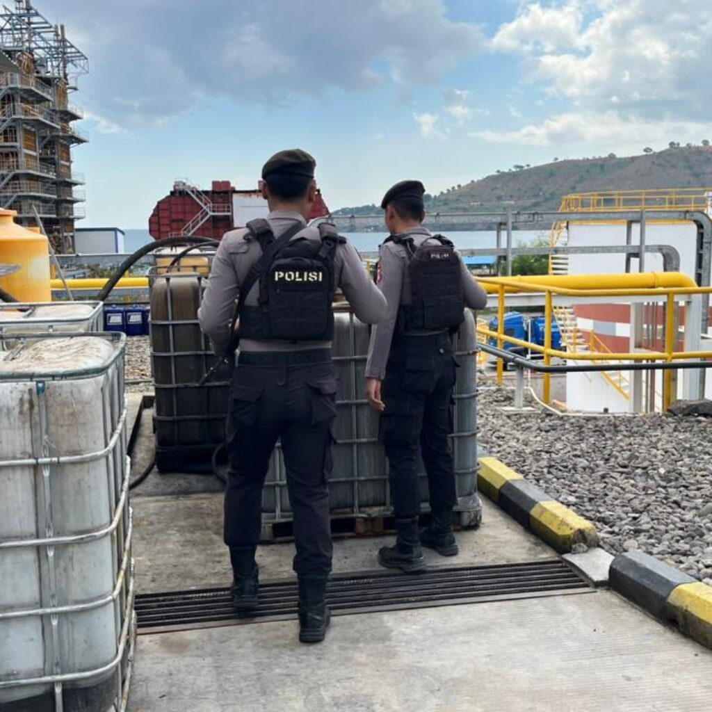 Unit Pamobvit Sat Samapta Polres Bima Kota Perketat Pengamanan Objek Vital PLTMG Bonto Bima